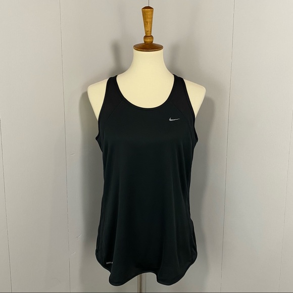 Nike Dri-Fit Black Vented Racerback Tank Top - Picture 1 of 11
